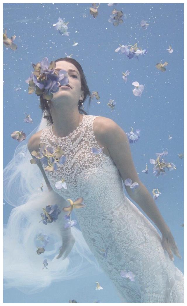 十二星座专属水下婚纱照白羊座唯美金牛座是落入水中的天使