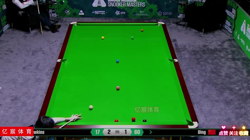 丁俊晖再次大战霍金斯，准度追平比分，霍师傅懵了