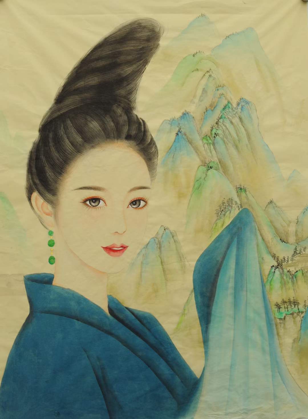 当代知名女画家韩梅工笔画清新典雅秀丽洒脱