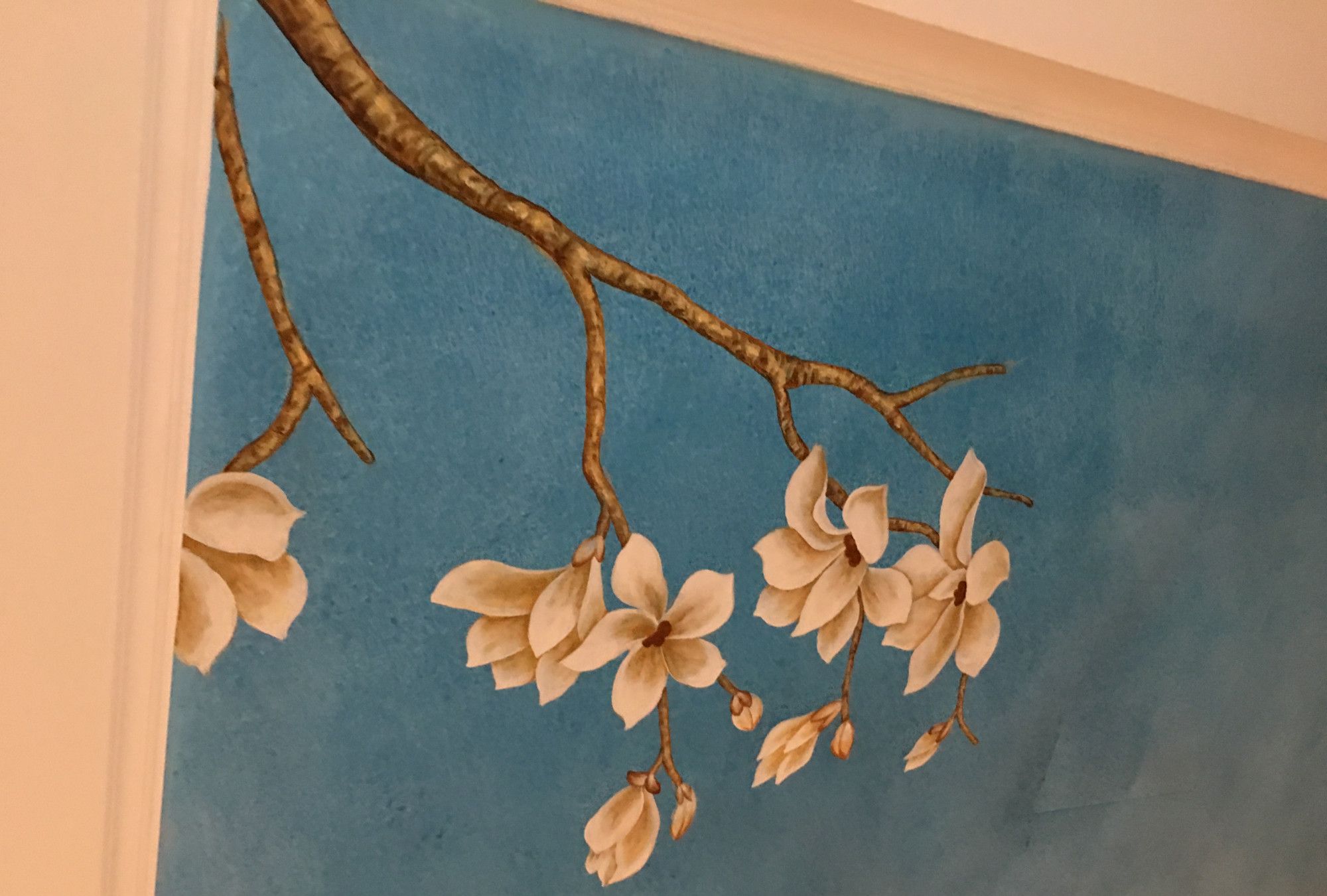 郑州的墙绘——别墅大宅客厅天顶绘画分享