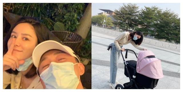 40岁林峯一家散步,推婴儿车满脸宠爱,小11岁娇妻恢复超好|林峯|张馨月
