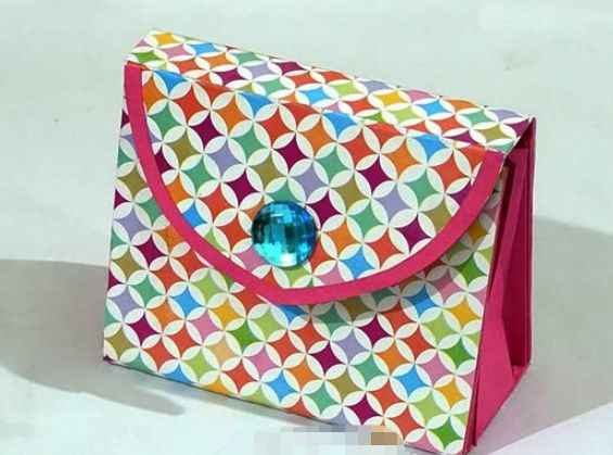 废纸盒手工制作手拿包钱包的教程