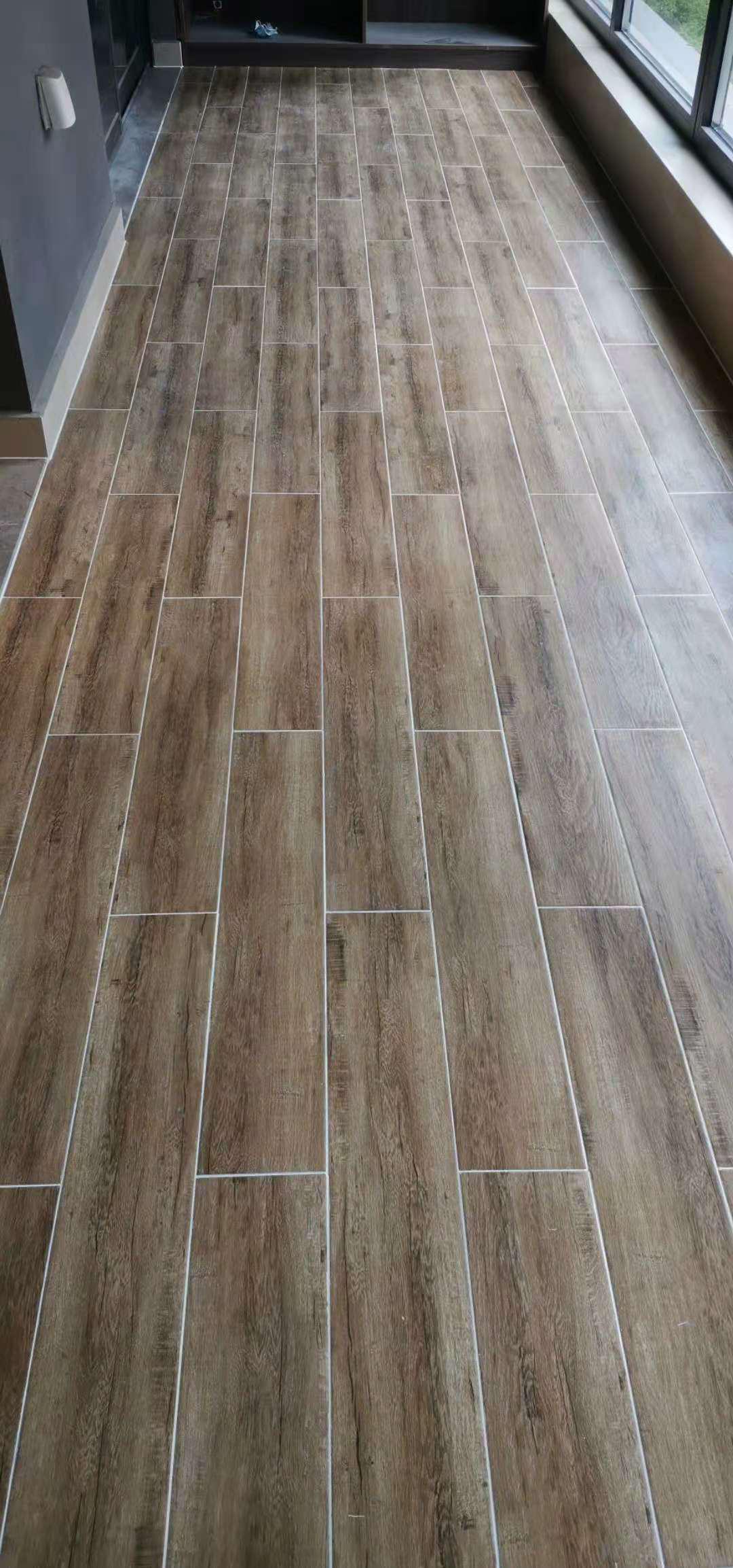 木纹砖做美缝,竟然能做出这样的效果,我是爱了!