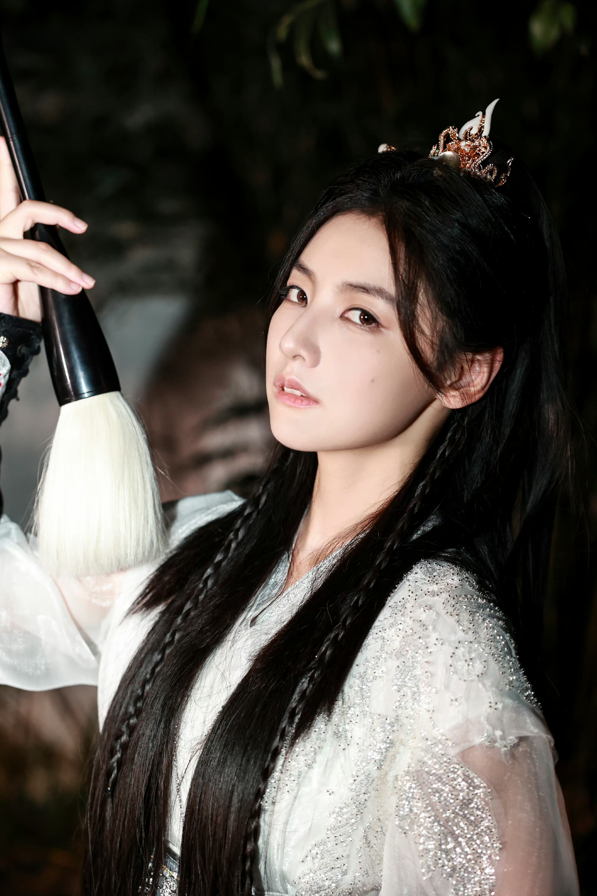 赵粤白衣国风曲造型,古风仙女又美又飒,精彩舞台实力担当