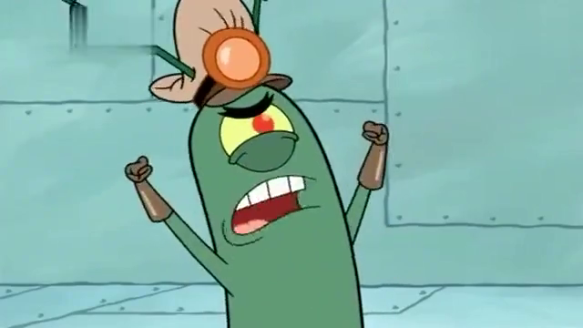 海绵宝宝:痞老板的机器人要攻击蟹堡王,蟹老板吓得躲在海绵身后