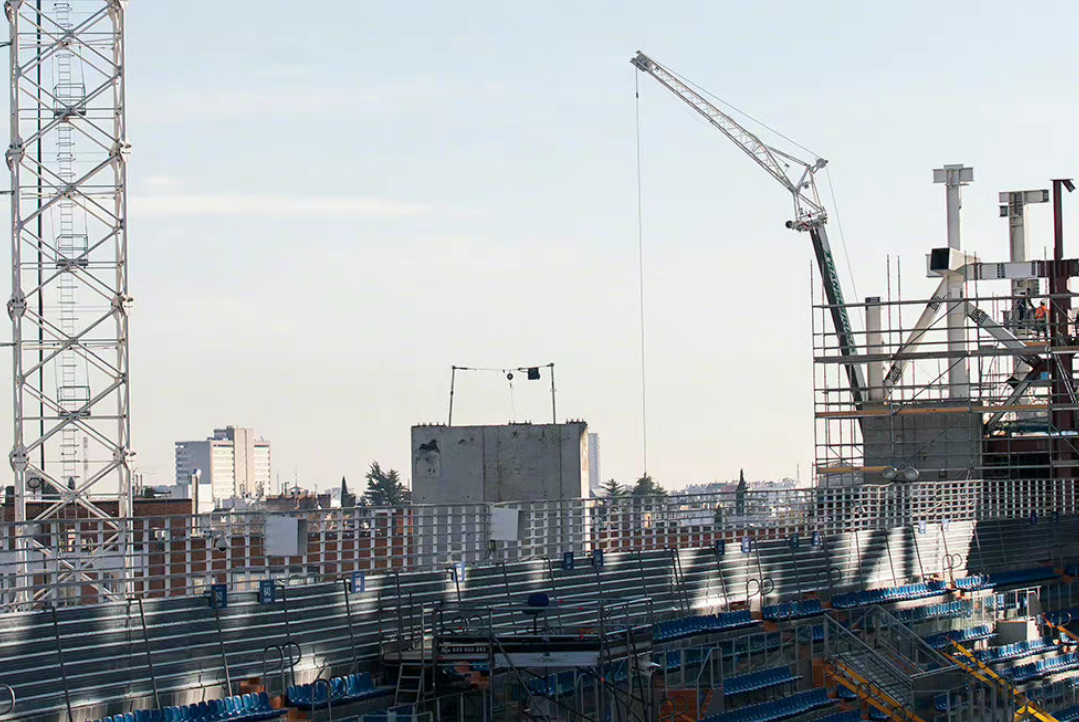 皇家马德里足球俱乐部主场伯纳乌球场目前的施工进度