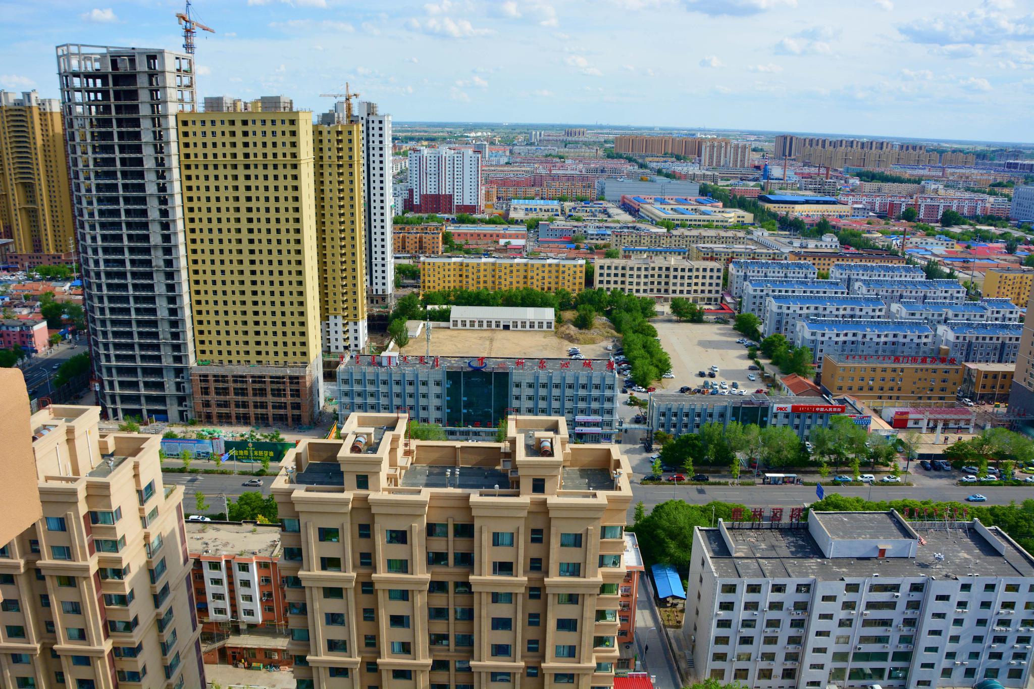 俯瞰通辽市城市建设,原创拍摄