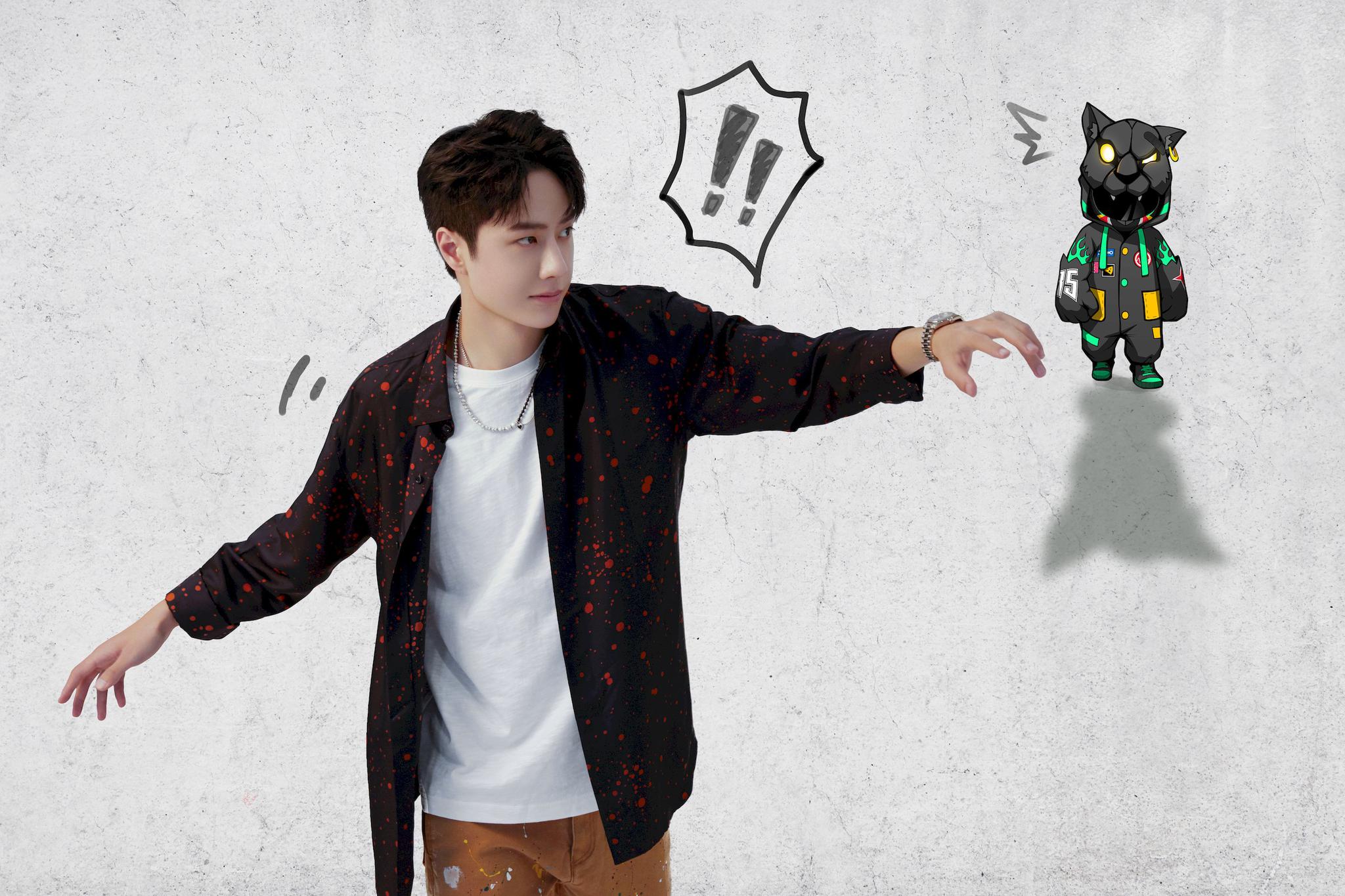 格子衬衫,微笑迎接挑战的王一博