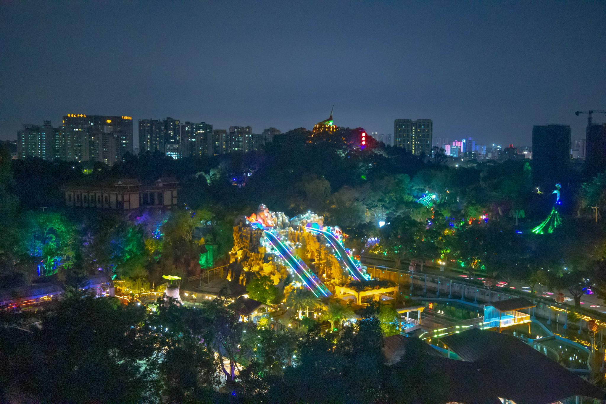 中秋游隐贤山庄 3d赏月看烟花