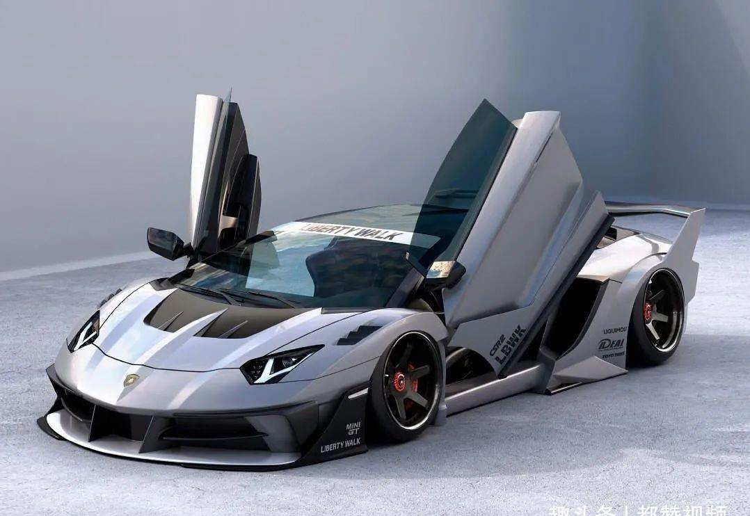 采用gt evo车身套件的兰博基尼aventador超级跑车