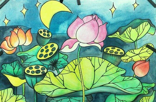 是最单纯也是每个人小时候都极为擅长使用的隐喻表现手法:月亮,牡丹花