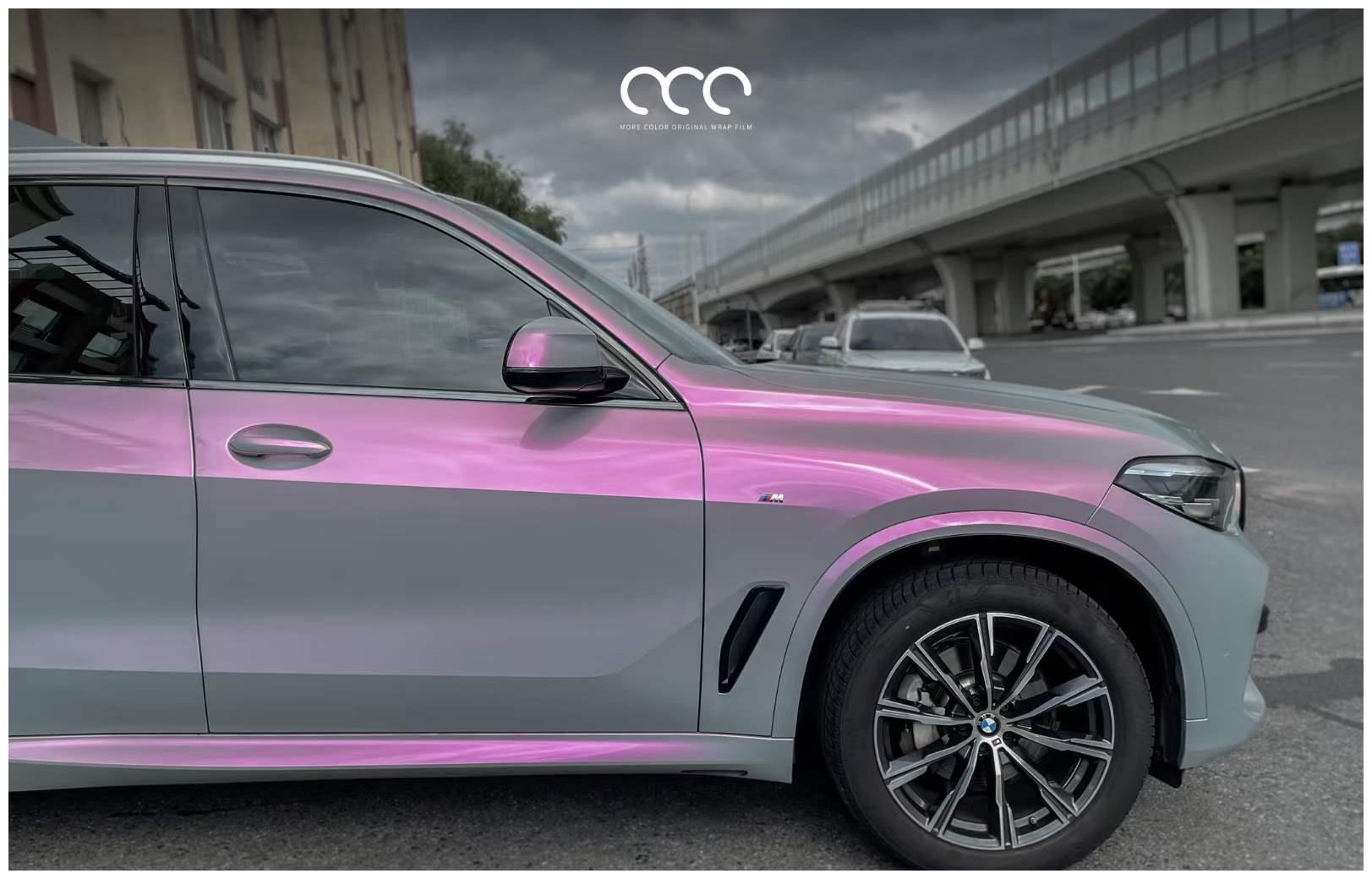 宝马x5车身贴膜漫彩改色膜梦幻灰-新浪汽车