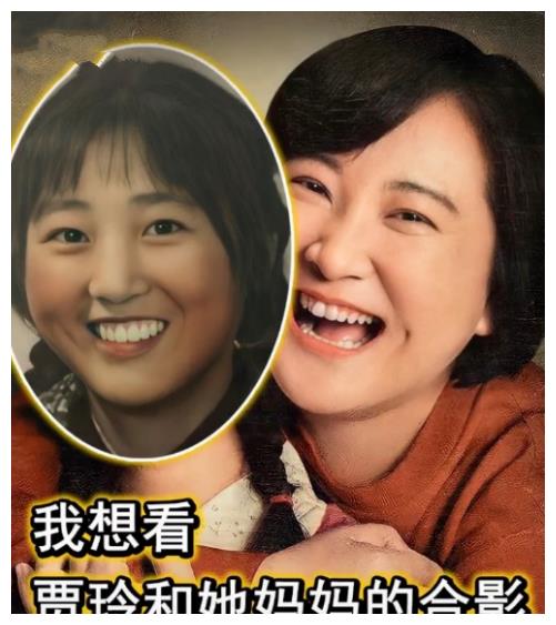 网友也想圆贾玲一个梦,自发将贾玲母亲的照片p到了宣传照上,将张小斐