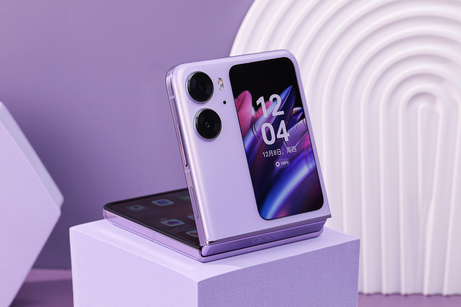 业界领先超大外屏设计oppo find n flip折叠屏手机图赏|n2|折叠屏