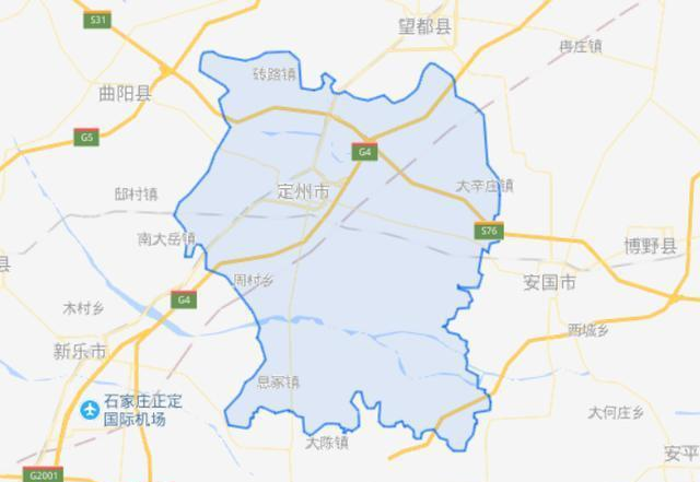 在地理位置上,定州市位於北緯38°14ˊ-38°40ˊ,東經114°48ˊ-115