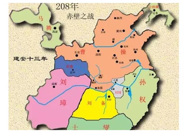 四张三国地图为证鲁肃出借南郡包藏祸心关羽逃回益州易如反掌