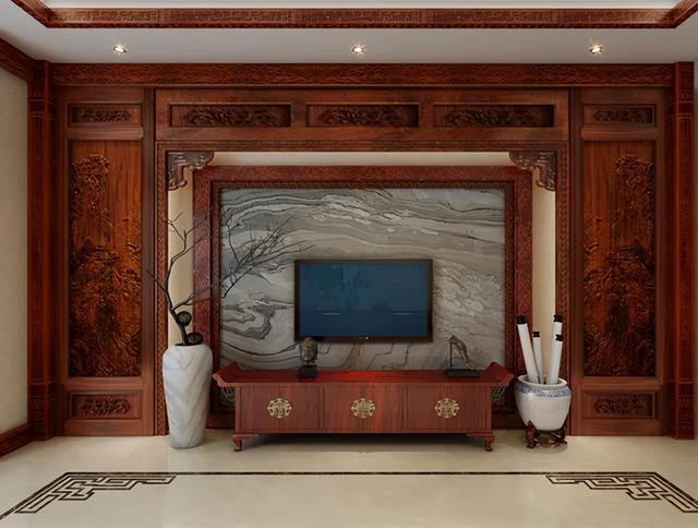 确认过眼神,这套275㎡中式红木别墅,是我眼里的豪宅|红木|背景墙|别墅