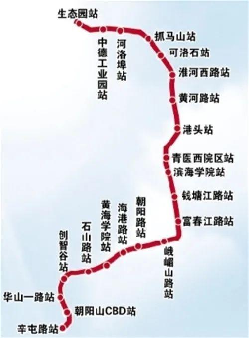 青岛地铁6号线站点图图片