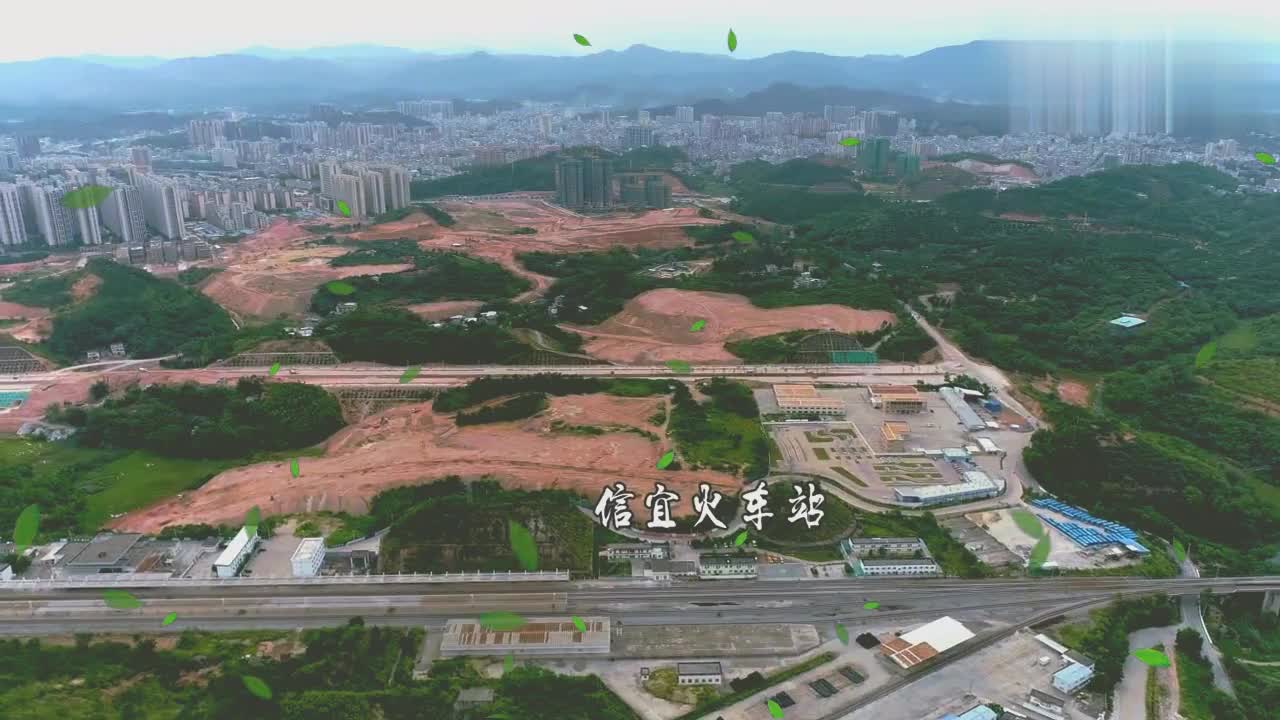 航拍信宜新城区和站前大道这里很快变成石屎森林了