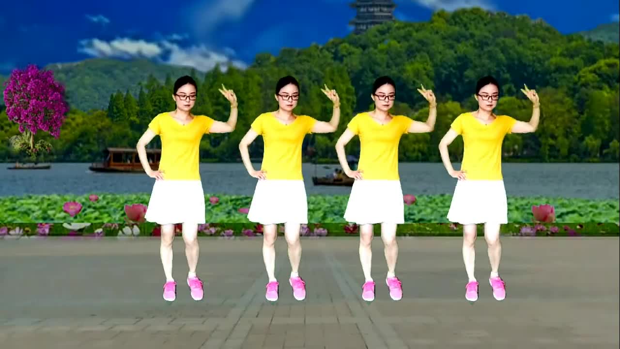 欢快恰恰广场舞《大眼睛》韵律优美32步,看一眼就会跳,时尚健身