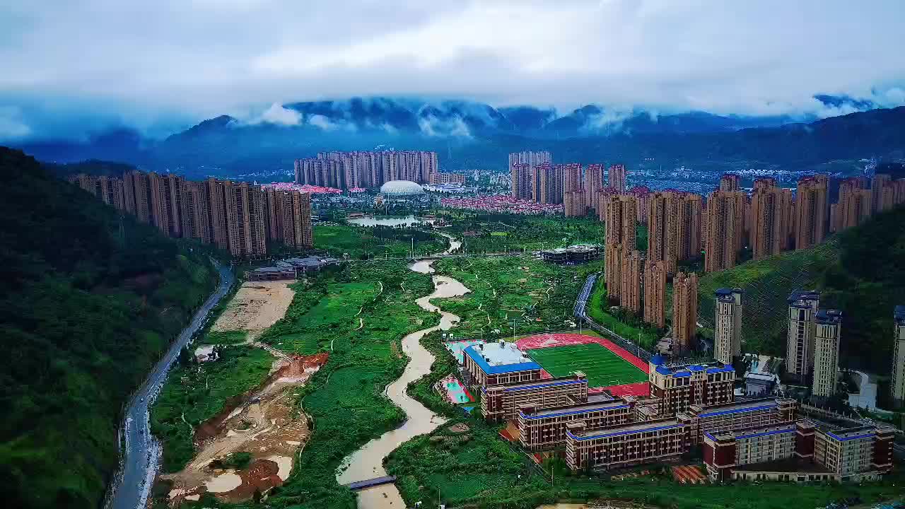 用不同的視角航拍福州連江縣貴安新天地的美景!