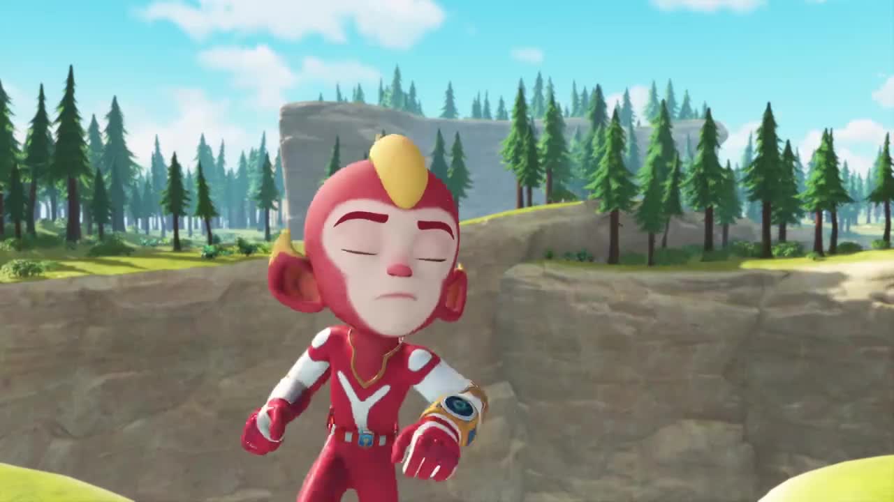 宇宙护卫队:小猴子到处乱飞,幸亏闪电把你救下,不然就坠谷了