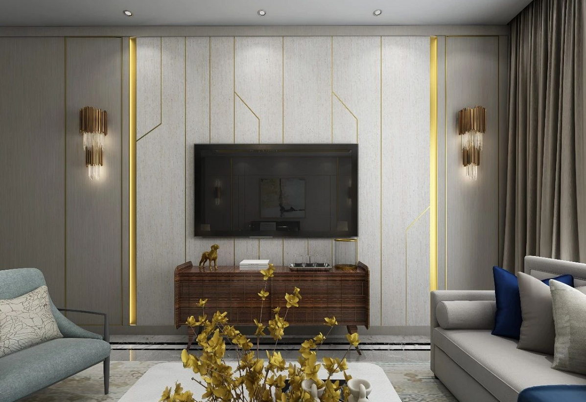 尊宅全屋整装 逼格满满的背景墙设计|背景墙|书房|客厅_新浪新闻