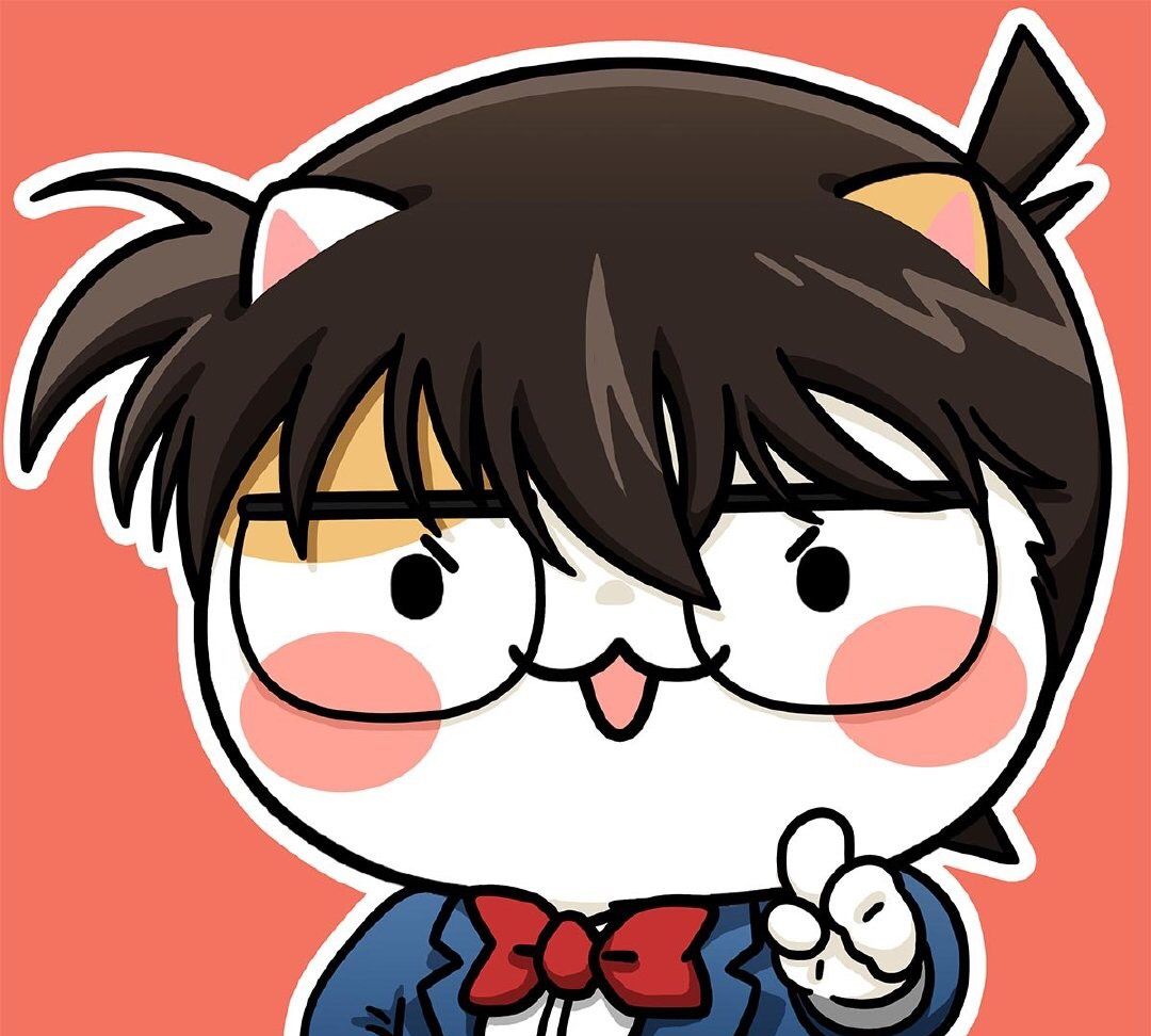 名侦探柯南:全员猫咪化手绘头像合集,圆滚滚胖嘟嘟可爱到爆