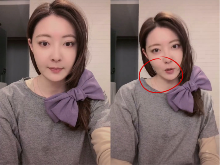 网友说这个视频米露的脸恢复了以后看起来好看多了,之前好像是整容了