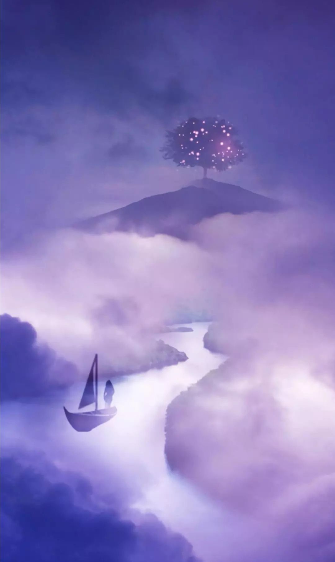 梦幻紫色背景手机高清壁纸