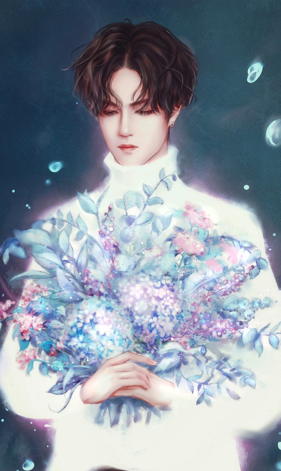 26张王一博饭制插画,时而酷帅时而魅惑,摩托姐姐们来换图啊