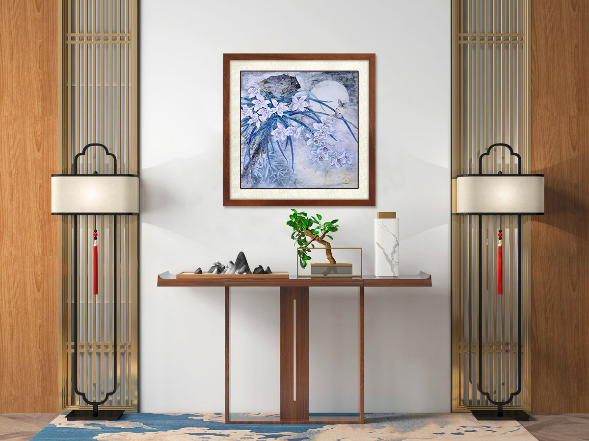 你知道家里为什么要挂一副兰花国画吗？休闲区蓝鸢梦想 - Www.slyday.coM