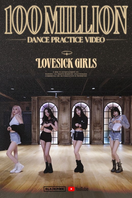 blackpinklovesickgirls舞蹈视频youtube点击数破1亿
