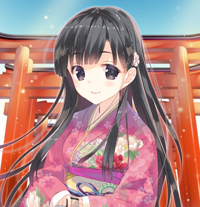 和风动漫头像:自信十足的华丽美少女,对未来充满了希望!