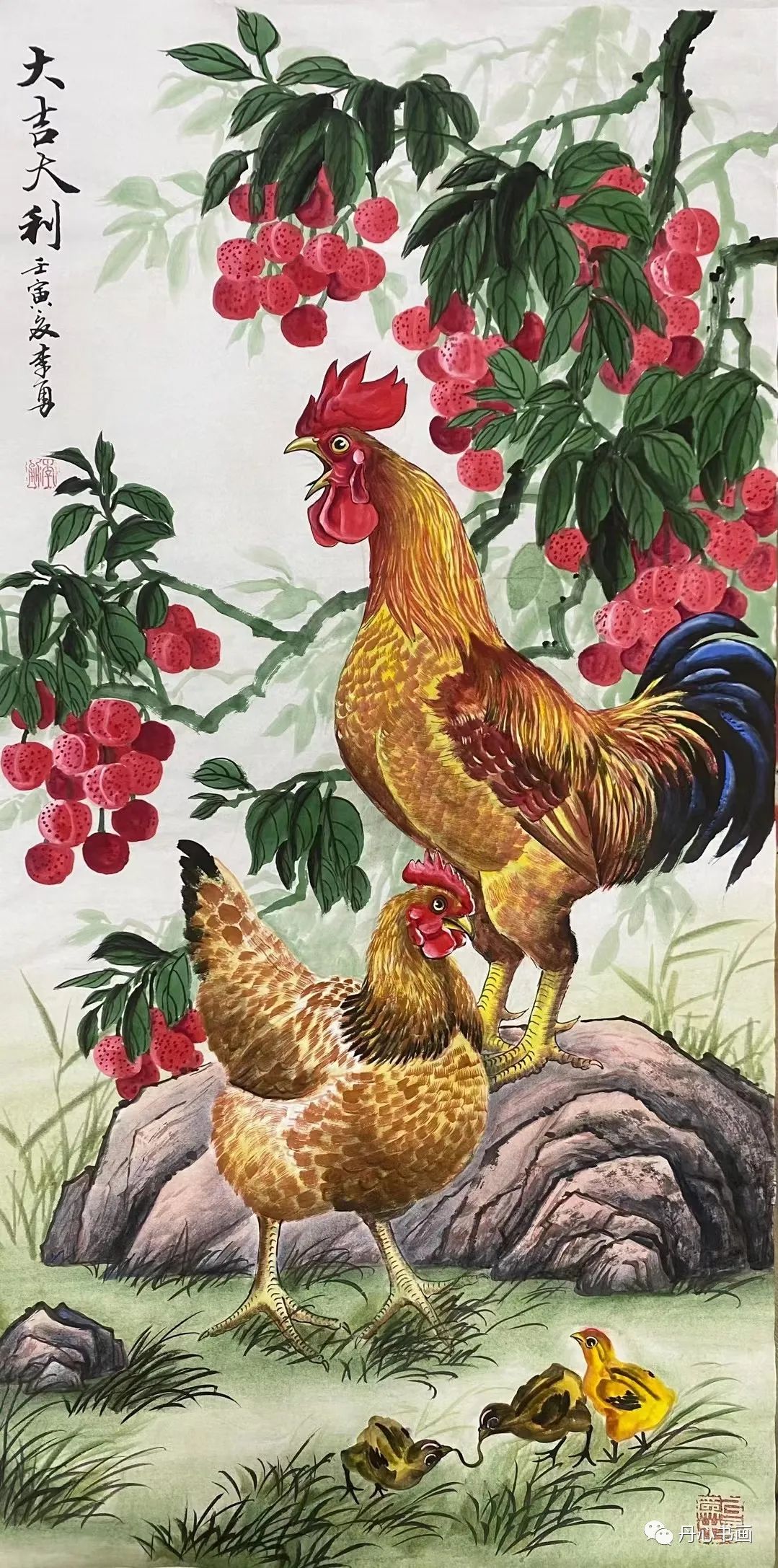 英姿飒爽,韵味十足|画家李勇笔下的公鸡__财经头条