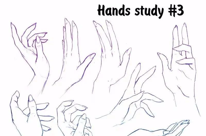 奇天插画 手部应该怎么画 漫画人物手部画法的技巧