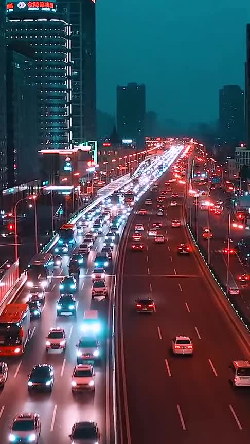 合肥的夜晚城市的繁荣需要车水马龙有大都市的风范