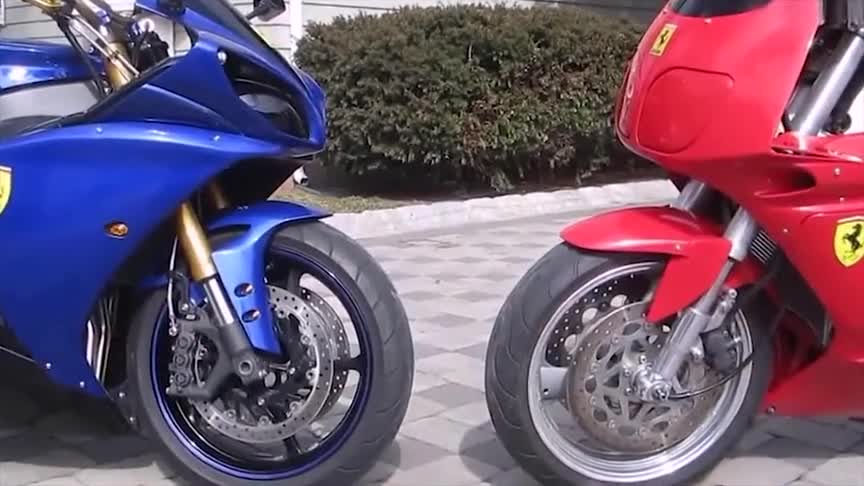 ferrari法拉利的跑车你见过那摩托车你见过吗