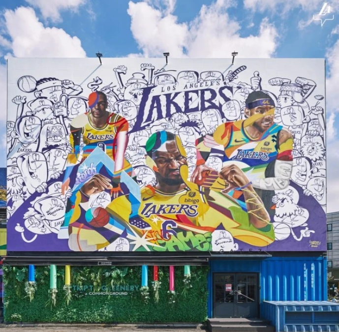 霸气！湖人队两大主题壁画，一个在洛杉矶，一个在<a href=