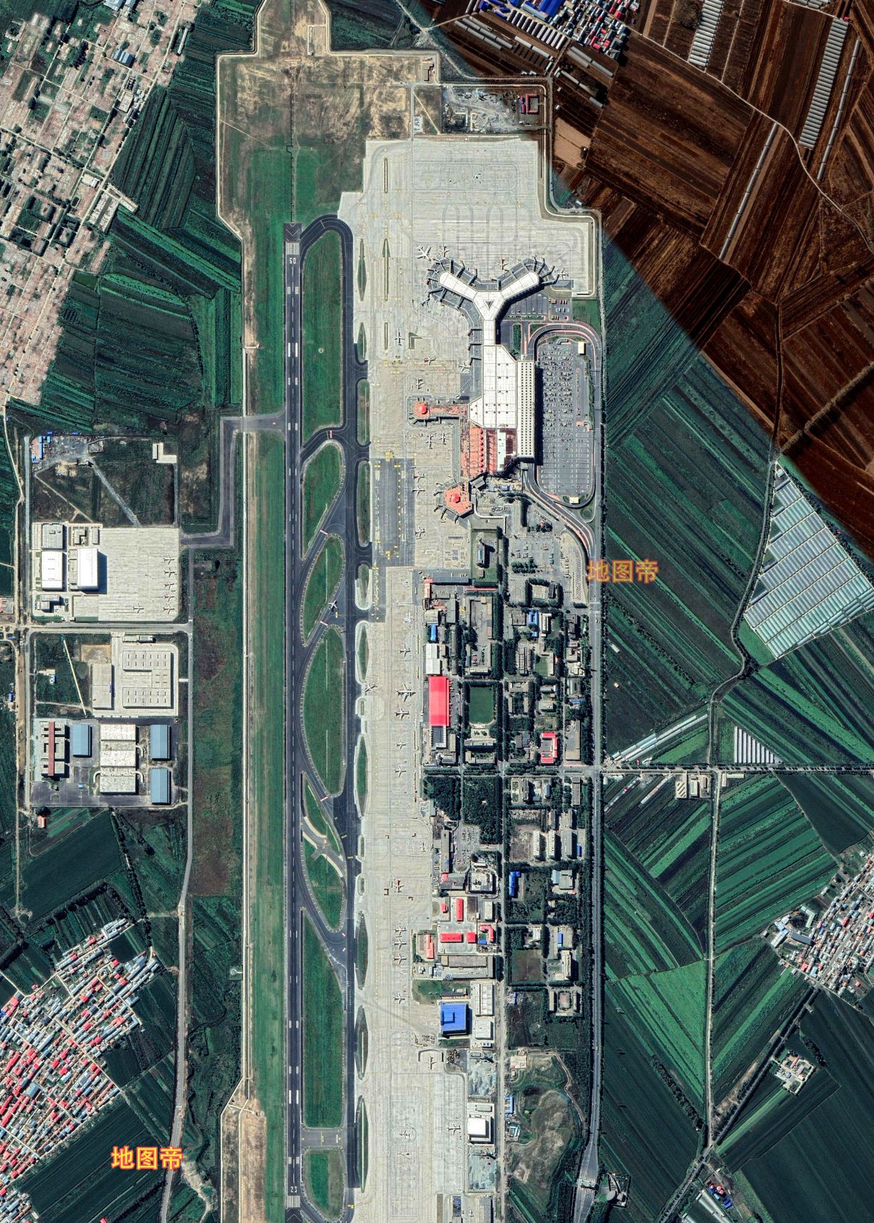 航拍哈尔滨太平国际机场，东北四大机场之一