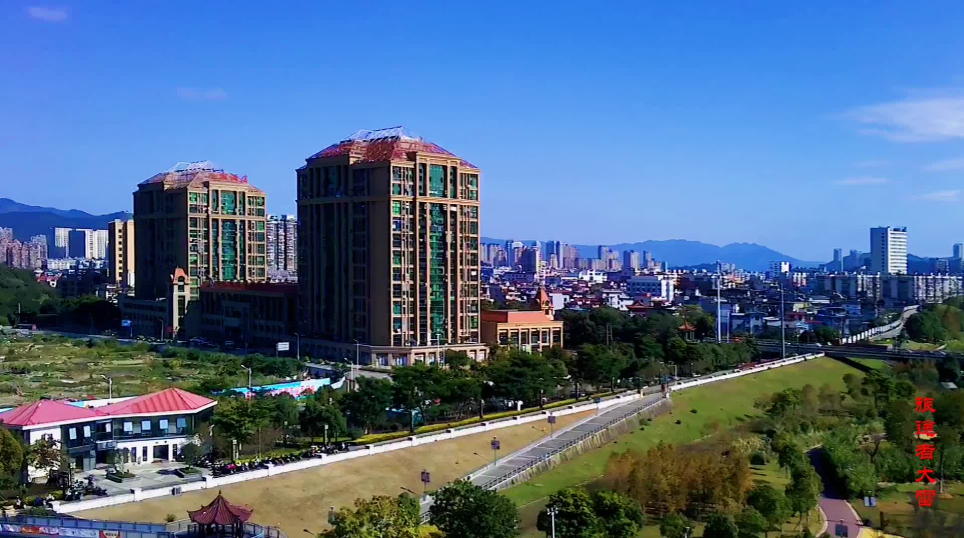 航拍连江县西江滨公园!