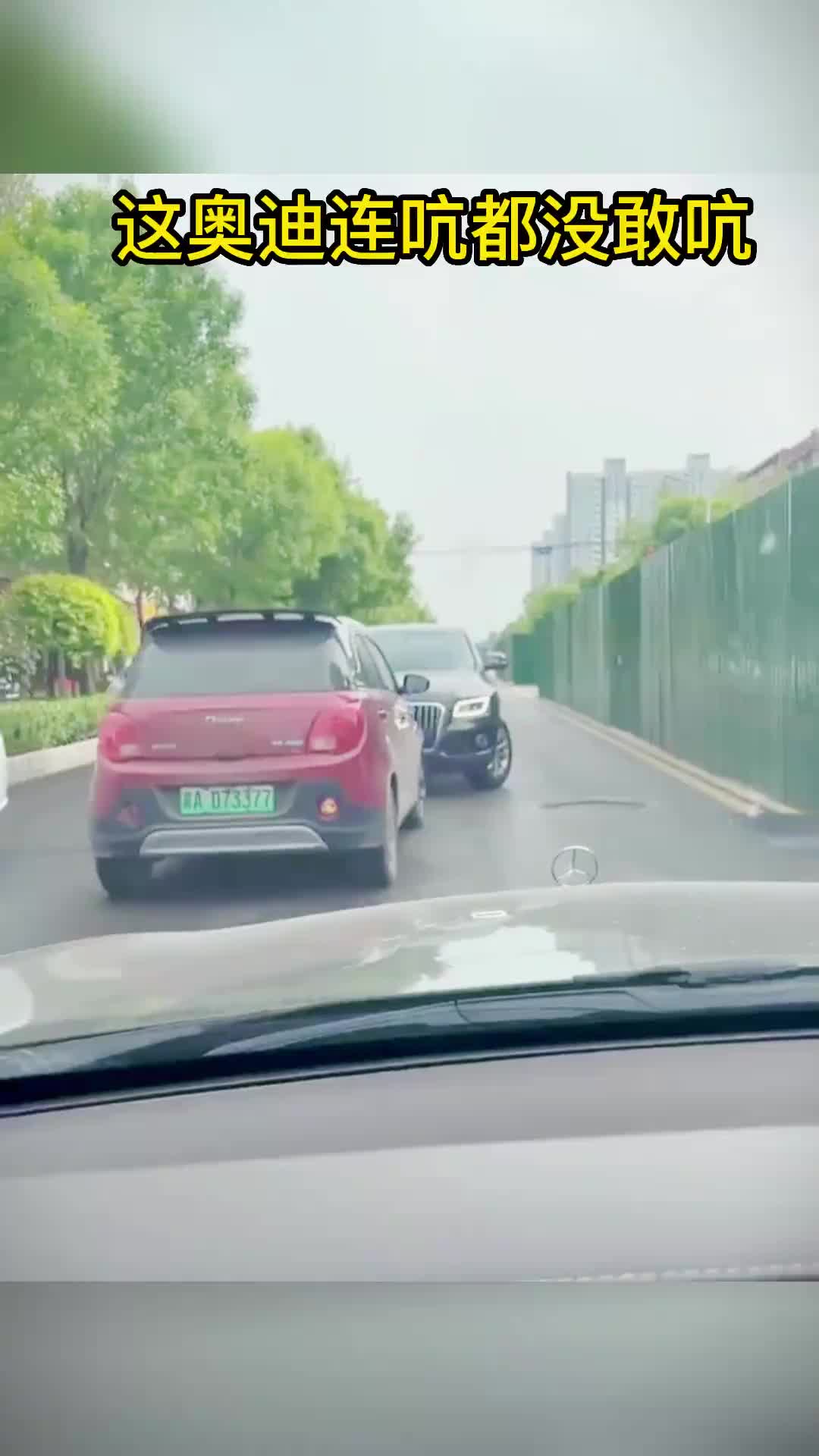 这奥迪咋这么怂呢