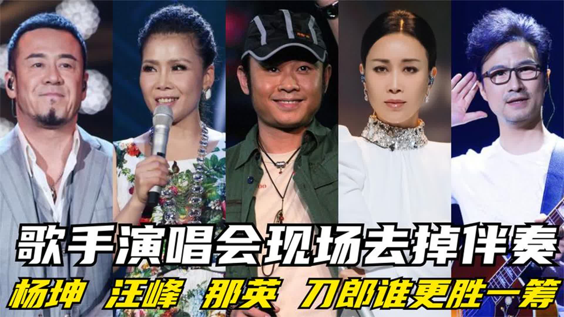 歌手演唱会去伴奏，杨坤汪峰那英田震和刀郎师徒，谁更胜一筹