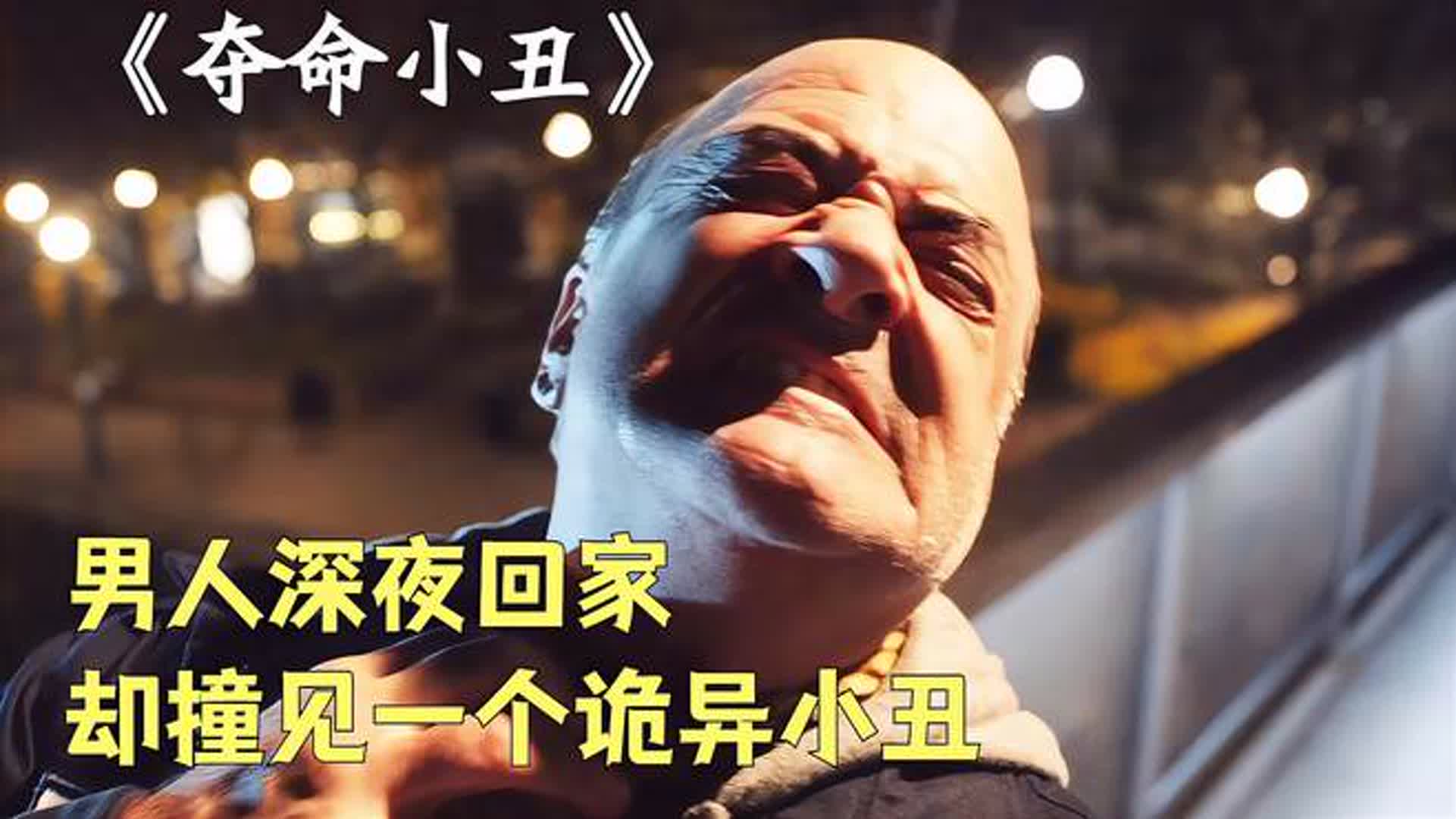 男人深夜回家时，却撞见了一个诡异的小丑！《夺命小丑》