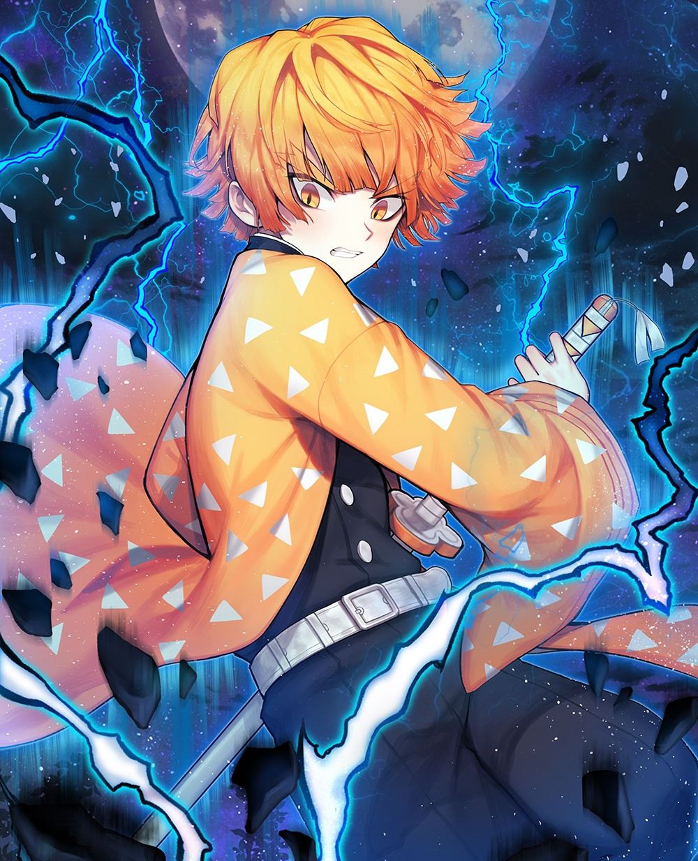 鬼灭之刃壁纸 我妻善逸 出刀如雷电般的武士 却对能力一无所知 鬼灭之刃壁纸 我妻善逸 出刀如雷电般的武士 却对能力一无所知