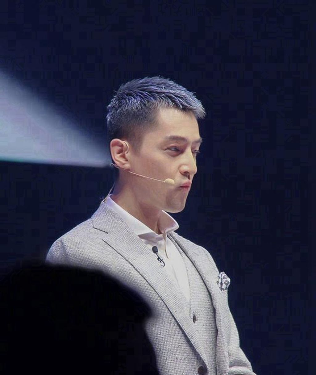 胡歌有颜任性奶奶灰小寸头发型说不重要