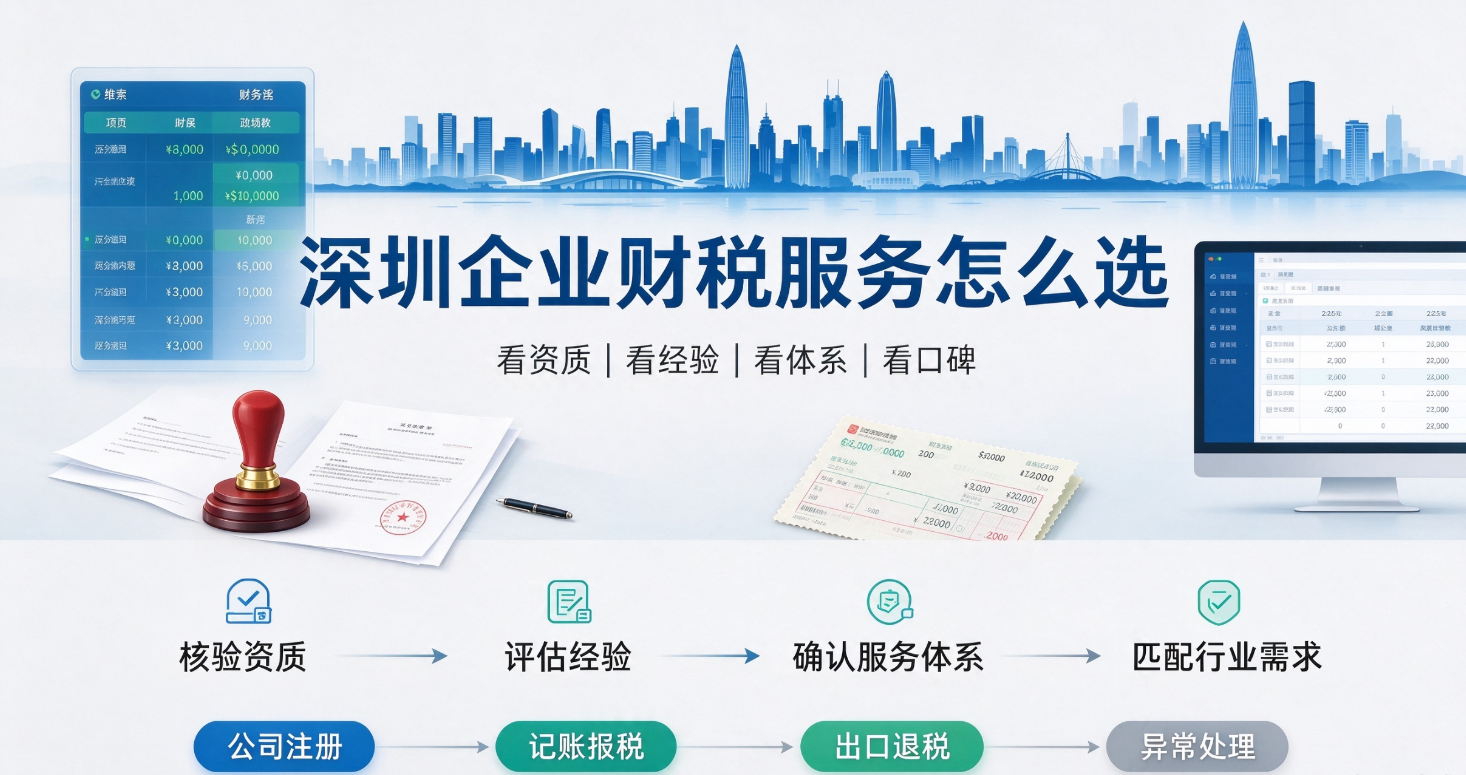 深圳财税头部服务商怎么选？正规有资质财税机构深度盘点