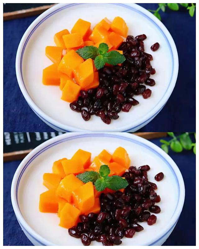 03芒果蜜豆双皮奶自制家庭版双皮奶,简单几步就搞定了,口感嫩滑,奶香