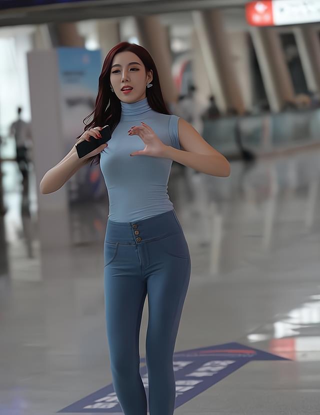 无痕牛仔裤的穿搭能不能出众,关键就在于风格,极简风非常不错