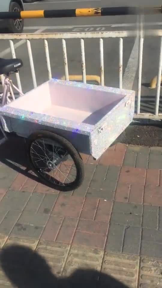 闪闪发亮的三轮车,主人肯定是个少女心